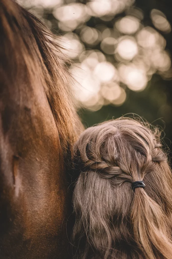 Foto-Story Pferdeshooting "Zopf-Frisur und Pferd"